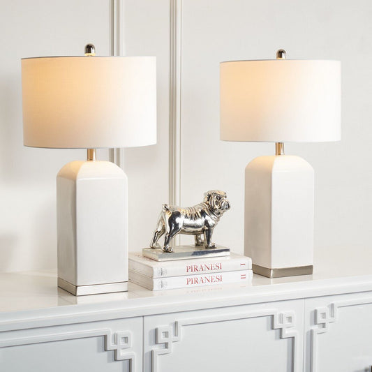 Safavieh Ernia Table Lamp Set Of 2 - White | Table Lamps | Modishstore