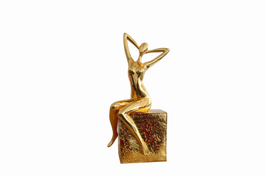 Modrest Figure Modern Gold Scuplture | Modishstore | Sculptures