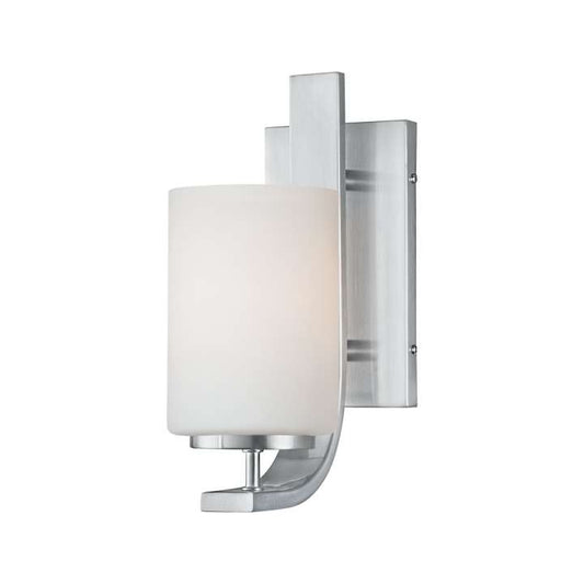 Pendenza 1-Light Wall Lamp in Brushed Nickel | Vanity Light | Modishstore