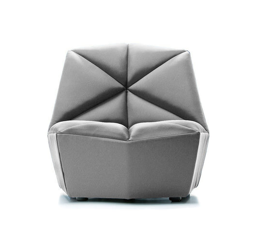 Divani Casa Tomlin - Contemporary Grey Woven Fabric Accent Chair | Lounge Chairs | Modishstore