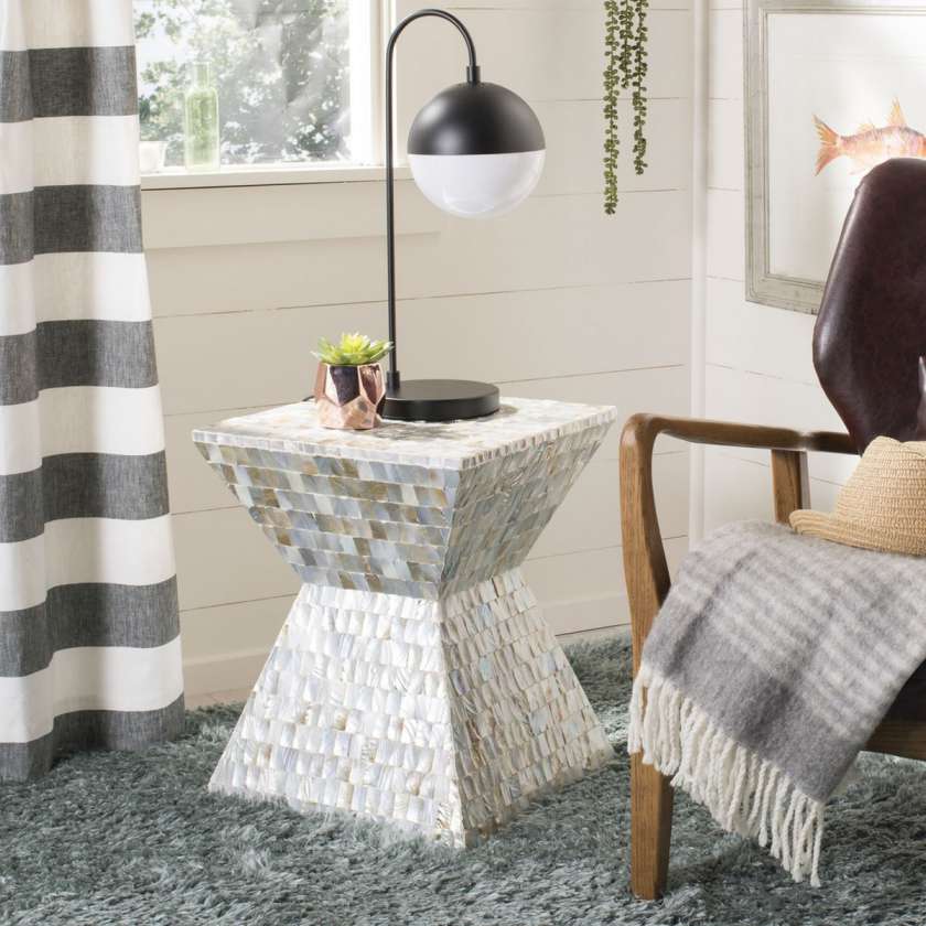 Safavieh Aquamarine Square Mosaic Stool | Stools | Modishstore - 2