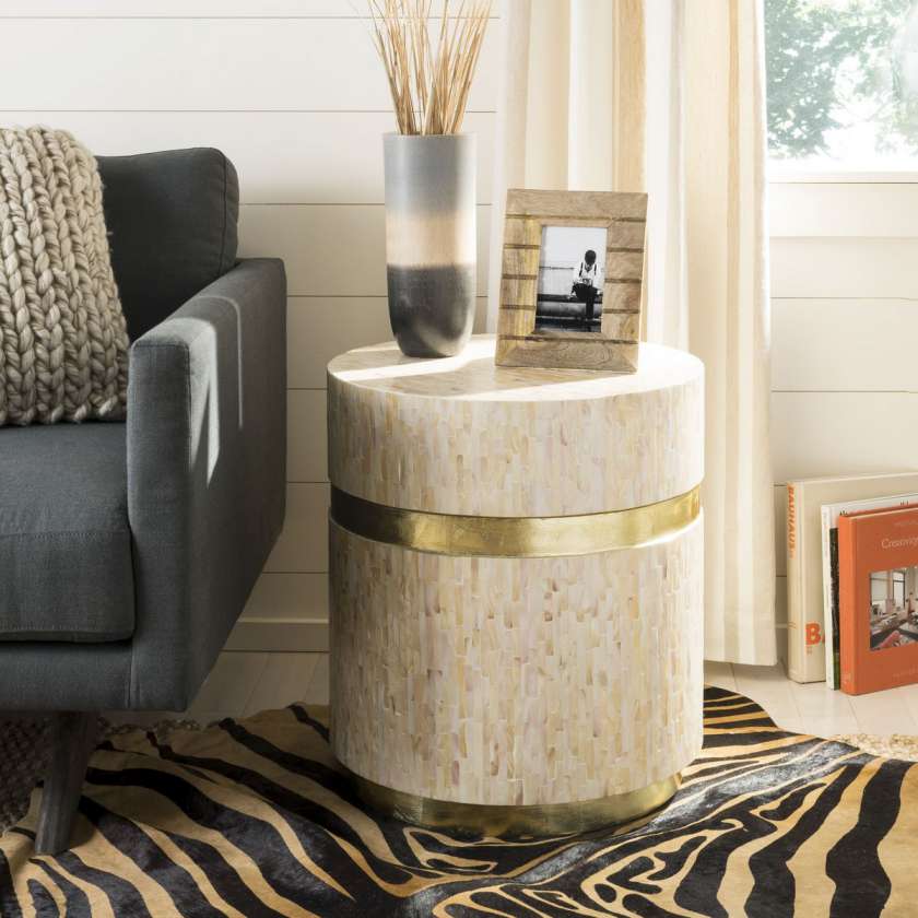 Safavieh Perla Mosaic Round Side Table | Side Tables | Modishstore - 2