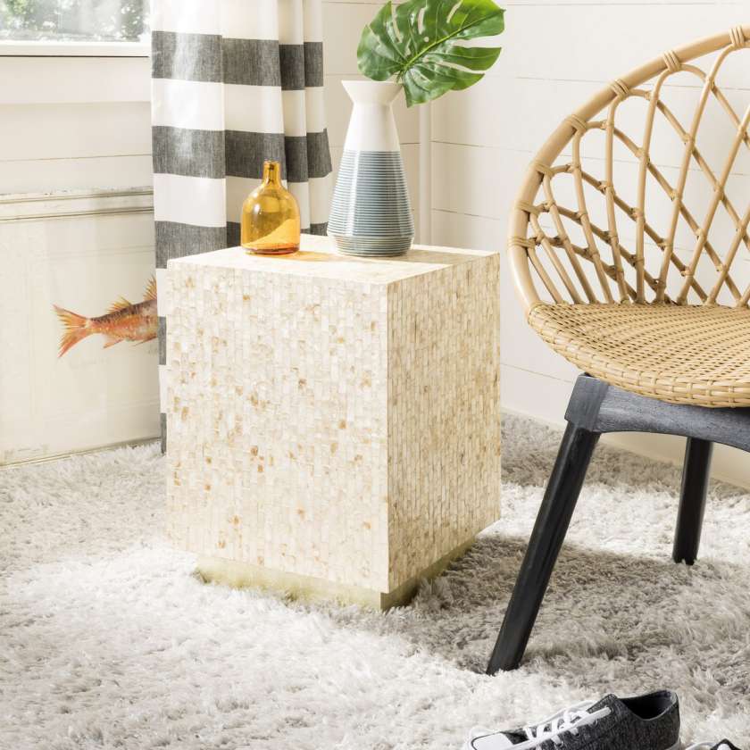 Safavieh Juno Rectangle Mosaic Side Table | Accent Tables |  Modishstore  - 2
