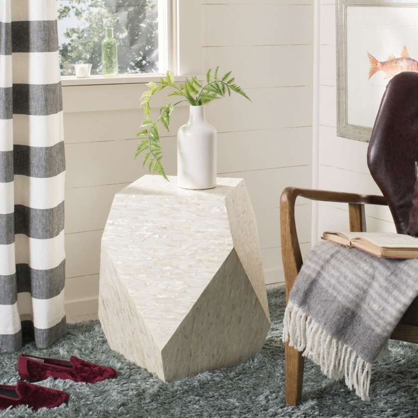 Safavieh Lea Mosaic Geometric Side Table | Side Tables | Modishstore - 2