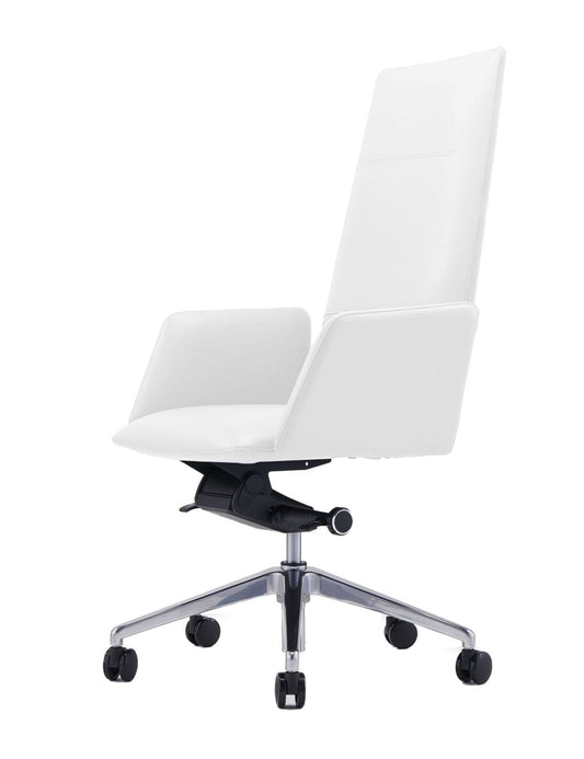 Modrest Tricia - Modern White High Back Executive Office Chair | Modishstore | Office Chairs