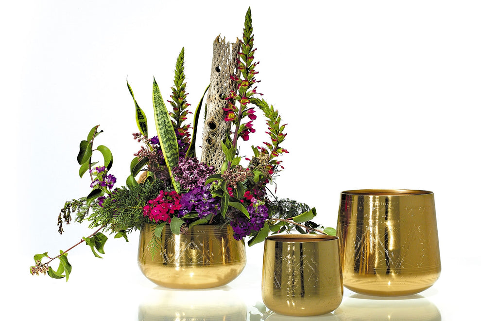 Tulum Pot and Bowl Set Of 4 By Accent Decor | Planters, Troughs & Cachepots | Modishstore - 1