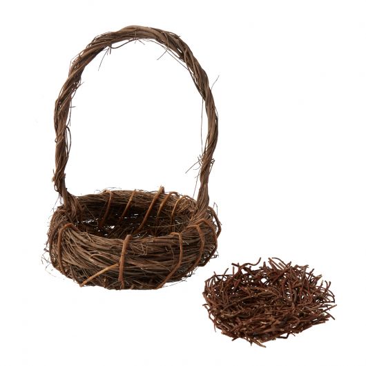Twiggy Birds Nest Basket with Handles- Set Of 4 By Accent Decor | Planters, Troughs & Cachepots | Modishstore - 3