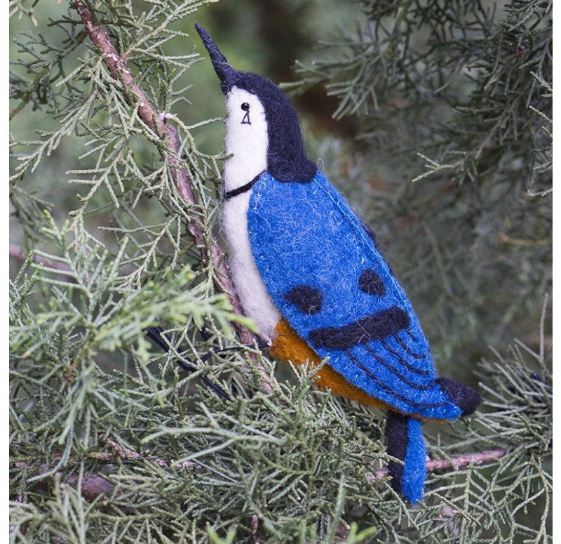 Felt Bird, White-Breasted Nuthatch by Gold Leaf Design Group | Animals & Pets | Modishstore - 2
