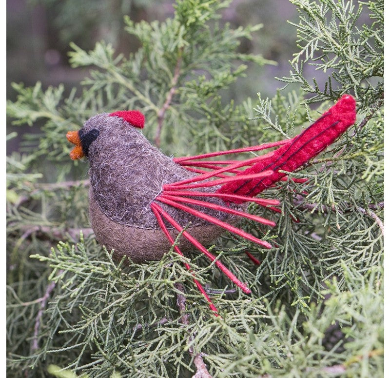 Felt Bird, Cardinal Courtship by Gold Leaf Design Group | Outdoor Decor | Modishstore - 2