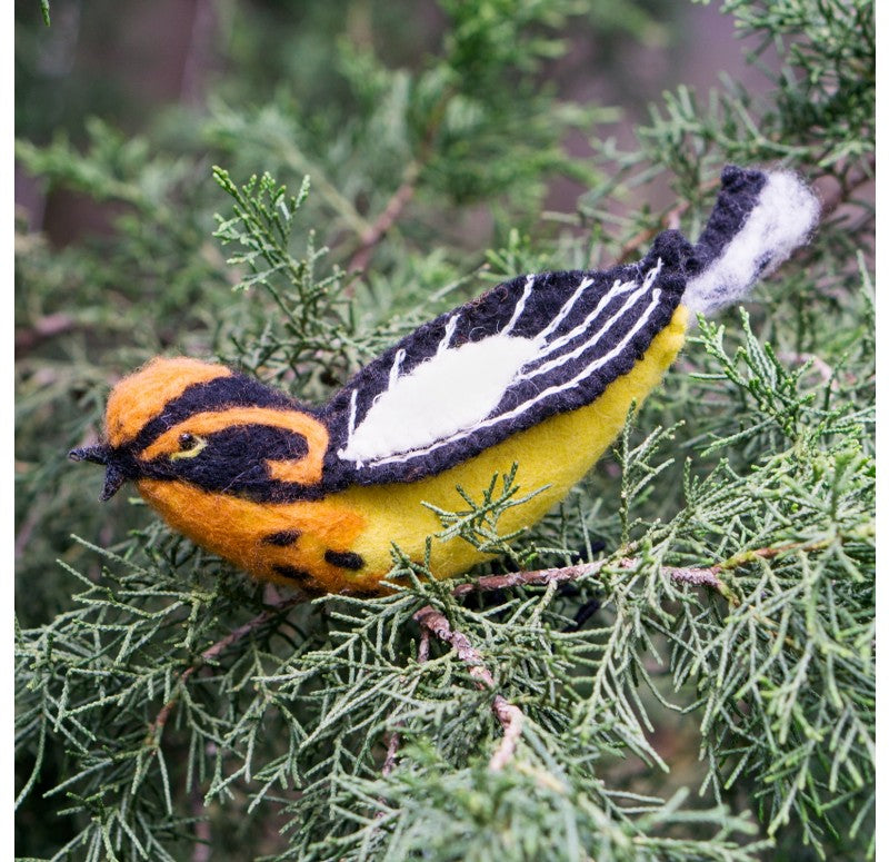 Felt Bird, Blackburnian Warbler by Gold Leaf Design Group | Animals & Pets | Modishstore - 2