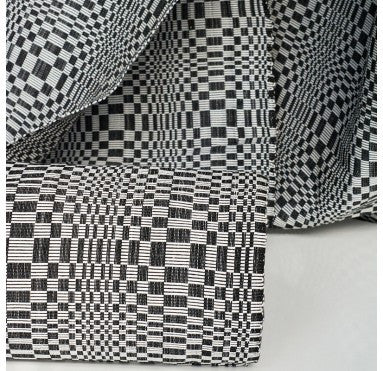 Gold Leaf Design Group Binakol Fabric Small Black & White Twister Pattern - Set Of 2 | Wall Decor | Modishstore - 2