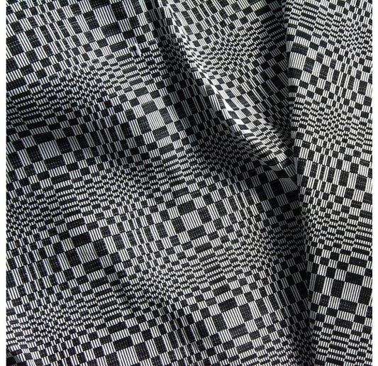 Gold Leaf Design Group Binakol Fabric Small Black & White Twister Pattern - Set Of 2 | Wall Decor | Modishstore