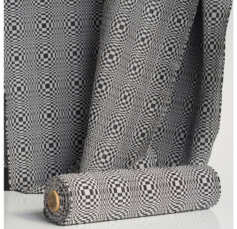 Gold Leaf Design Group Binakol Fabric Small Black & White Twister Pattern - Set Of 2 | Wall Decor | Modishstore - 3