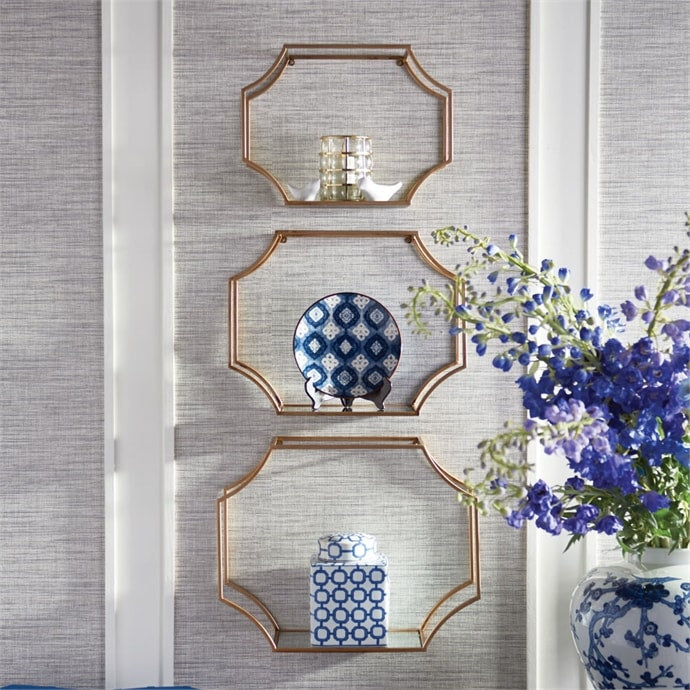 Hudson Mirrored Wall Shelves “Set of 3 By Napa Home & Garden | Wall Shelf | Modishstore - 2
