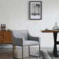 Divani Casa Blythe - Modern Light Grey Velvet Sectional Sofa | Modishstore | Dining Chairs
