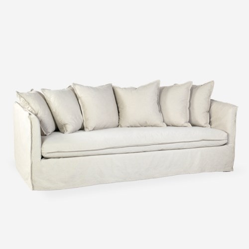 Amelia 84" Slipcovered Fabric Polyester Sofa Fabric by Jeffan | Sofas | Modishstore