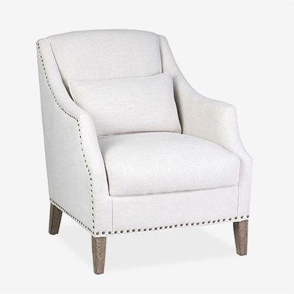 Alexander Oakwood Chair - Beige Linen by Jeffan | Accent Chairs | Modishstore - 8