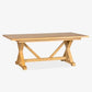 Farmhouse Mango Wood Dining Table - Natural Mango Wood in Honey by Jeffan | Dining Tables | Modishstore - 6