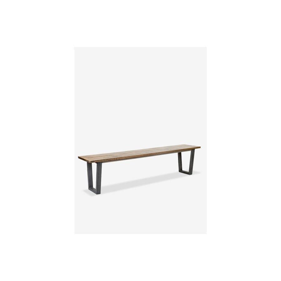 Thomas 75" wood bench with metal base - K/D by Jeffan | Benches | Modishstore - 6