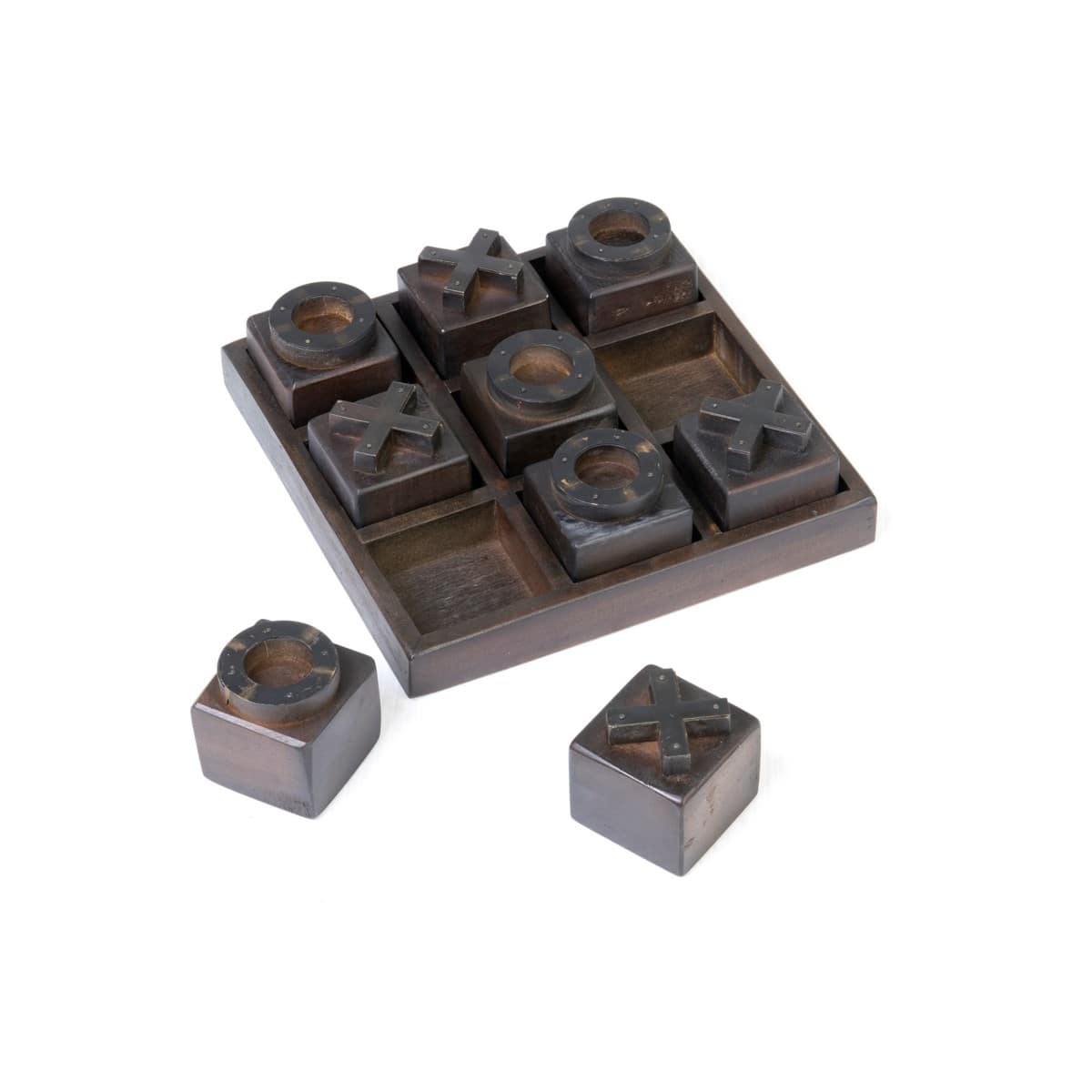 Tic Tac Toe Board Wood - Mahogany by Jeffan | Games | Modishstore