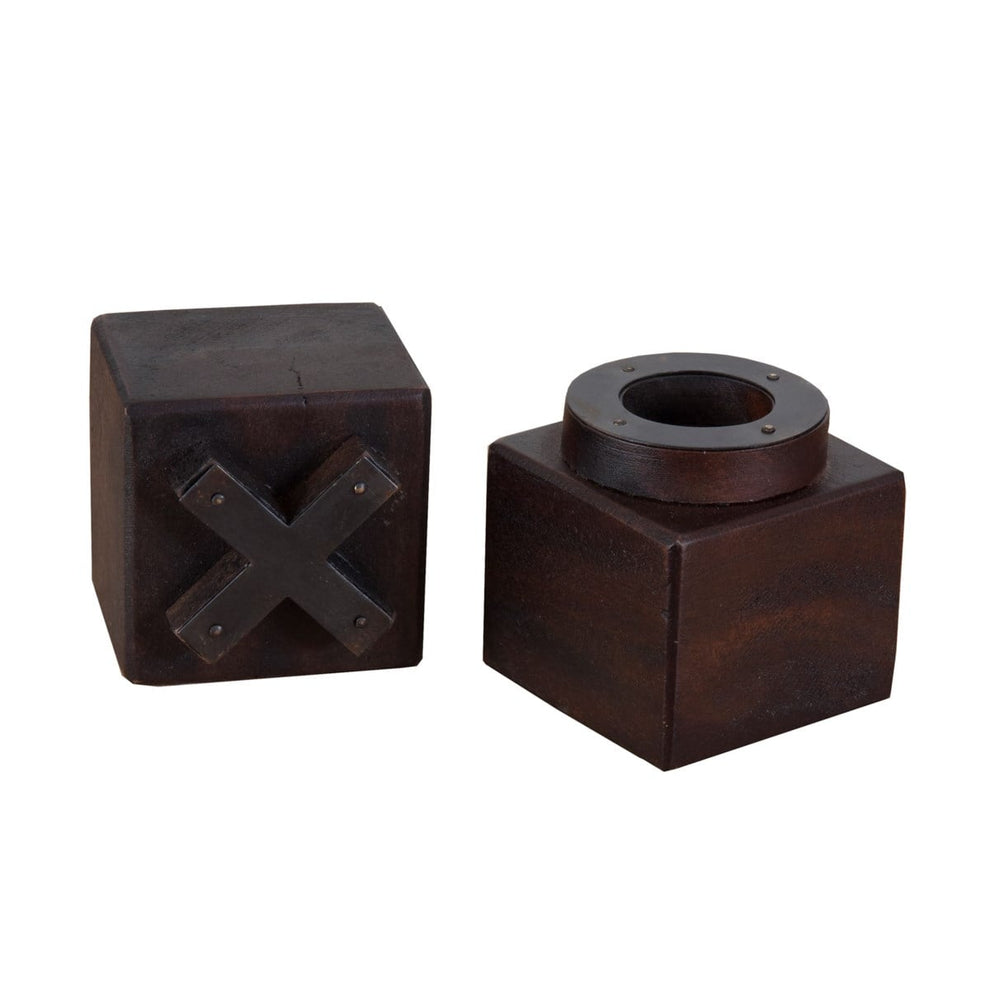Tic Tac Toe Board Wood - Mahogany by Jeffan | Games | Modishstore - 2