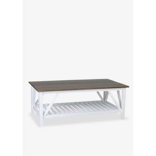 Townson 46" Mango Wood Coffee Table W/Shelf by Jeffan | Coffee Tables | Modishstore - 6