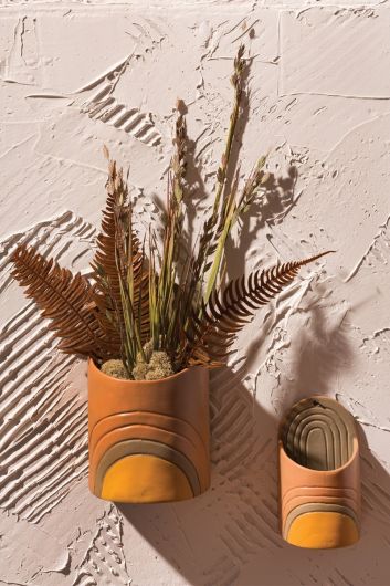 Vada Ceramic Wall Planter Pot- Set Of 4 By Accent Decor | Planters, Troughs & Cachepots | Modishstore - 5