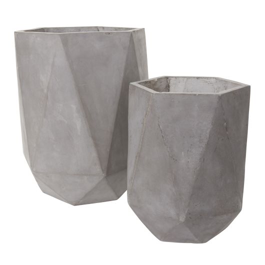 Vernon Grey Concrete Planter By Accent Decor | Planters, Troughs & Cachepots | Modishstore - 2
