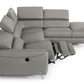 Divani Casa Versa - Modern Grey Teco Leather RAF Chaise Sectional w/ Recliner-4