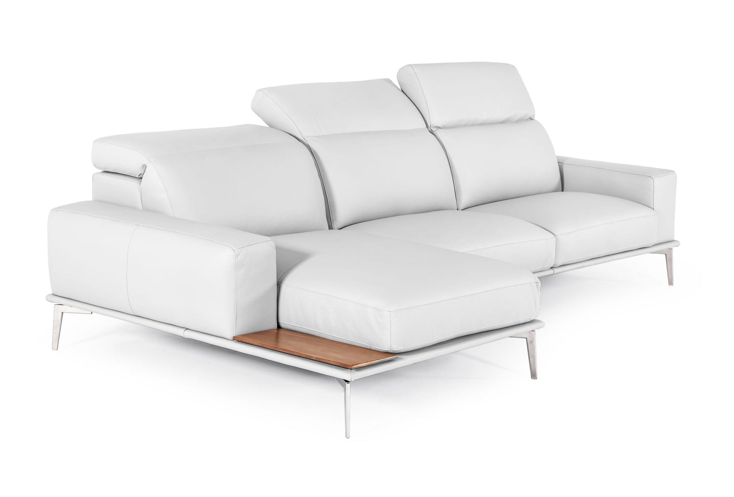 Estro Salotti Villeneuve - Modern White Italian Leather Sectional Sofa | Sofas | Modishstore - 2