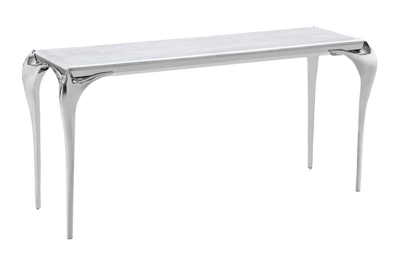 Modrest Vince - Faux Marble & Stainless Steel Console Table | Modishstore | Console Tables
