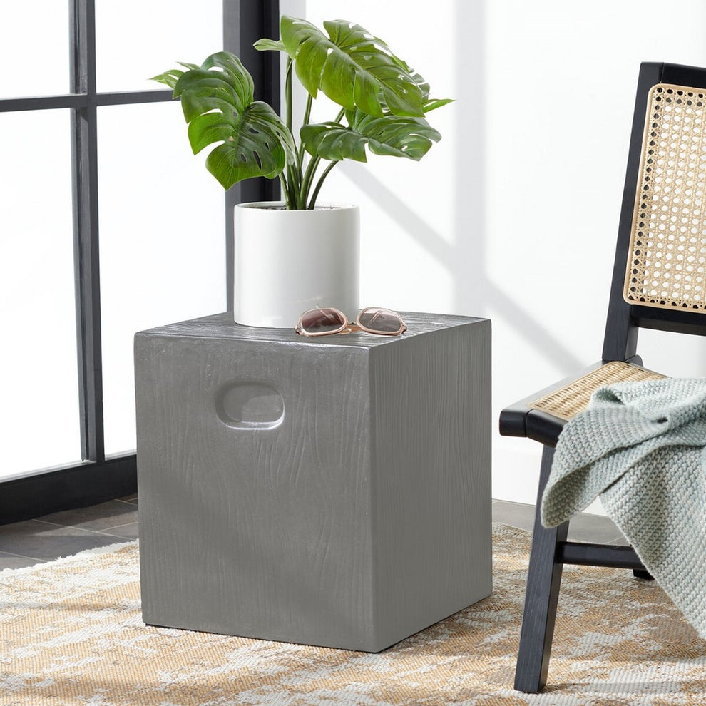 Safavieh Cube Indoor/Outdoor Modern Concrete 16.5-Inch H Accent Table | Accent Tables |  Modishstore  - 2