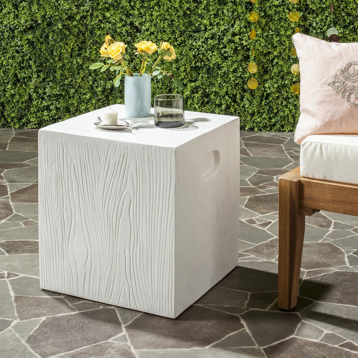 Safavieh Cube Indoor/Outdoor Modern Concrete 16.5-Inch H Accent Table | Accent Tables |  Modishstore  - 5