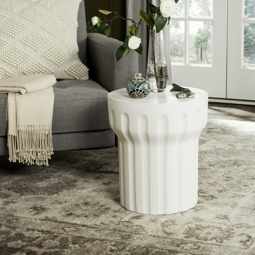 Safavieh Vesta Indoor/Outdoor Modern Concrete Round 15.3-Inch Dia Accent Table | Accent Tables |  Modishstore  - 5