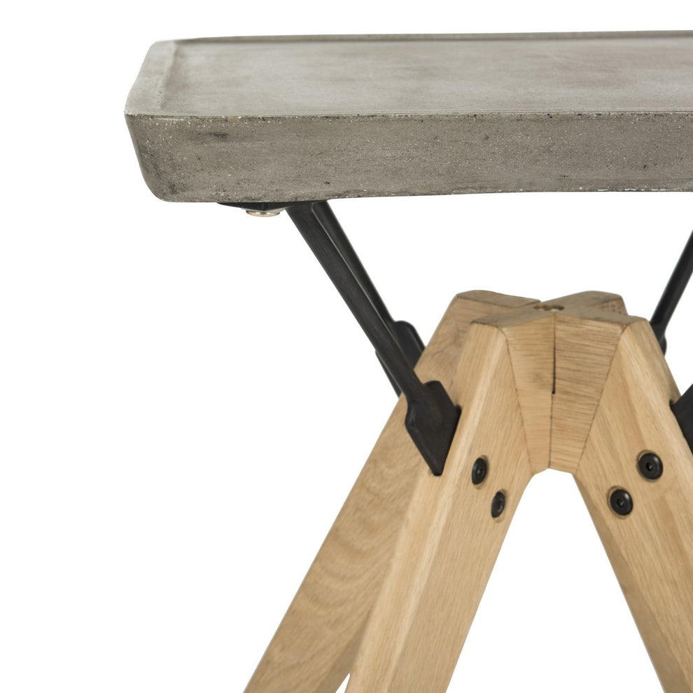 Safavieh Marcio Indoor/Outdoor Modern Concrete 19.69-Inch H Side Table | Side Tables |  Modishstore  - 4