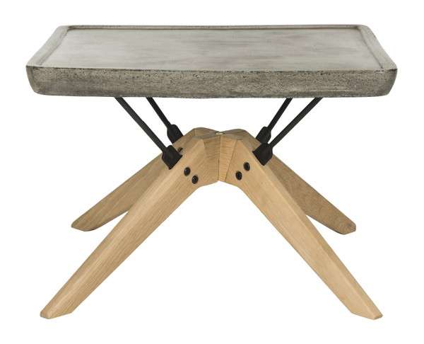 Safavieh Delartin Indoor/Outdoor Modern Concrete 14.57-Inch H Coffee Table | Coffee Tables |  Modishstore 