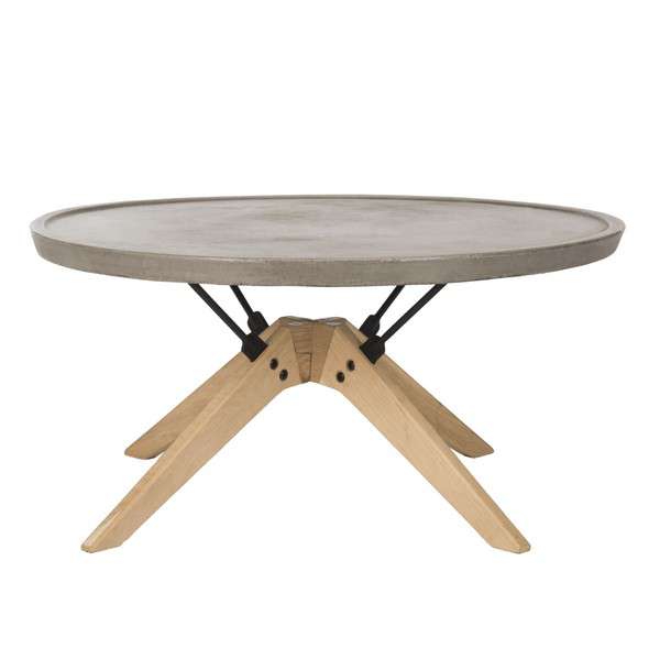 Safavieh Bryson Indoor/Outdoor Modern Concrete Round 14.57-Inch H Coffee Table | Coffee Tables |  Modishstore 
