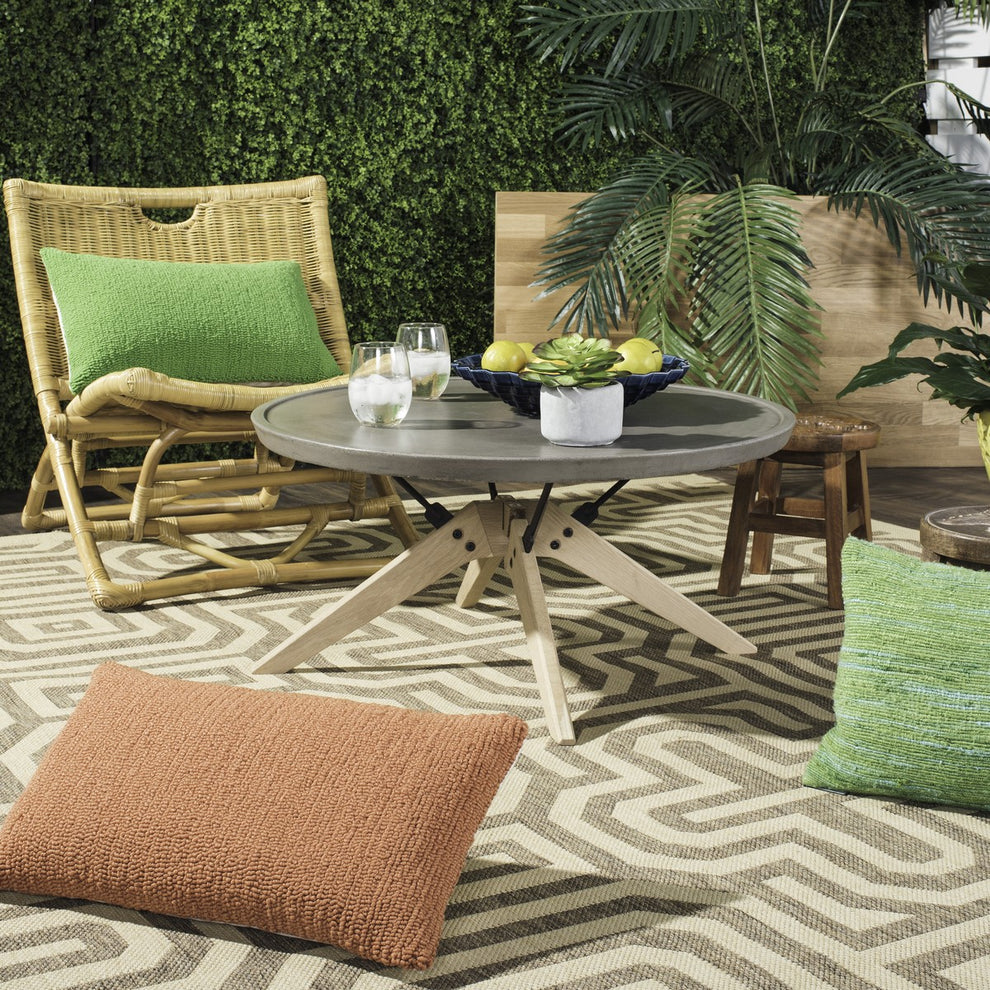 Safavieh Bryson Indoor/Outdoor Modern Concrete Round 14.57-Inch H Coffee Table | Coffee Tables |  Modishstore  - 2