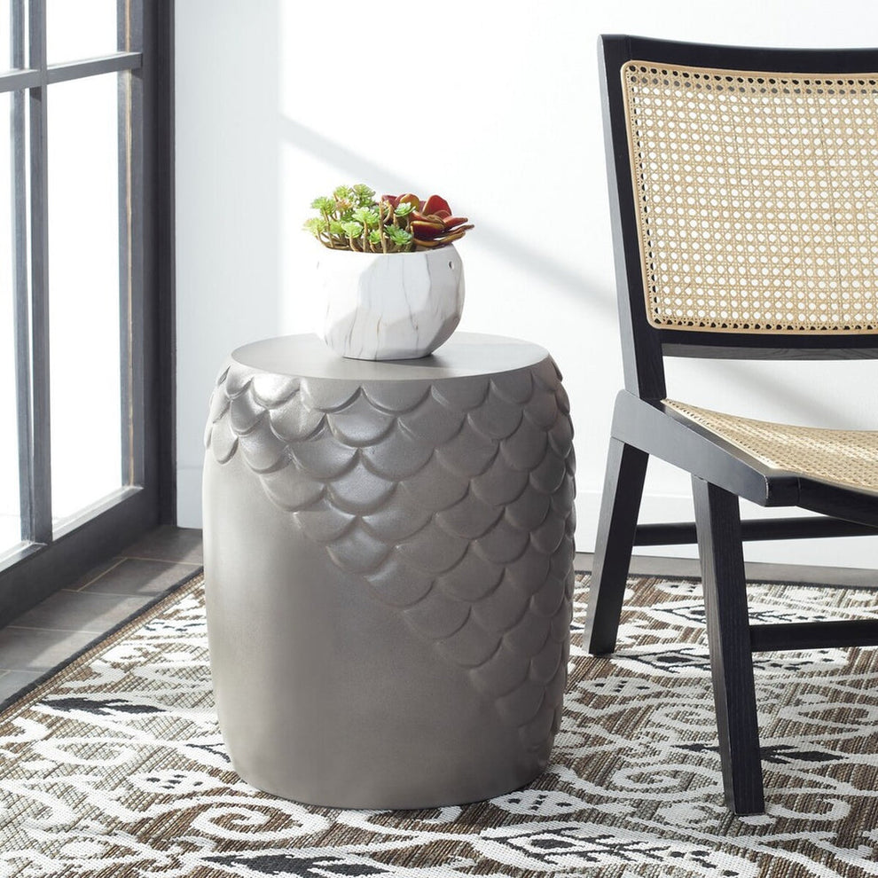 Safavieh Julyvia Concrete Accent Stool | Outdoor Stools & Benches |  Modishstore 