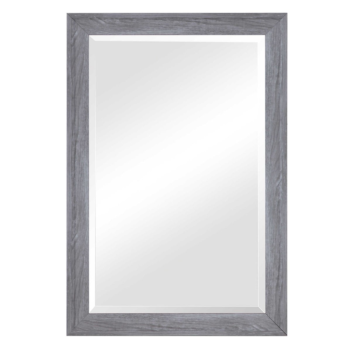 Distressed Gray with Wood Grain Mirror By Modish Store | Mirrors | Modishstore - 2