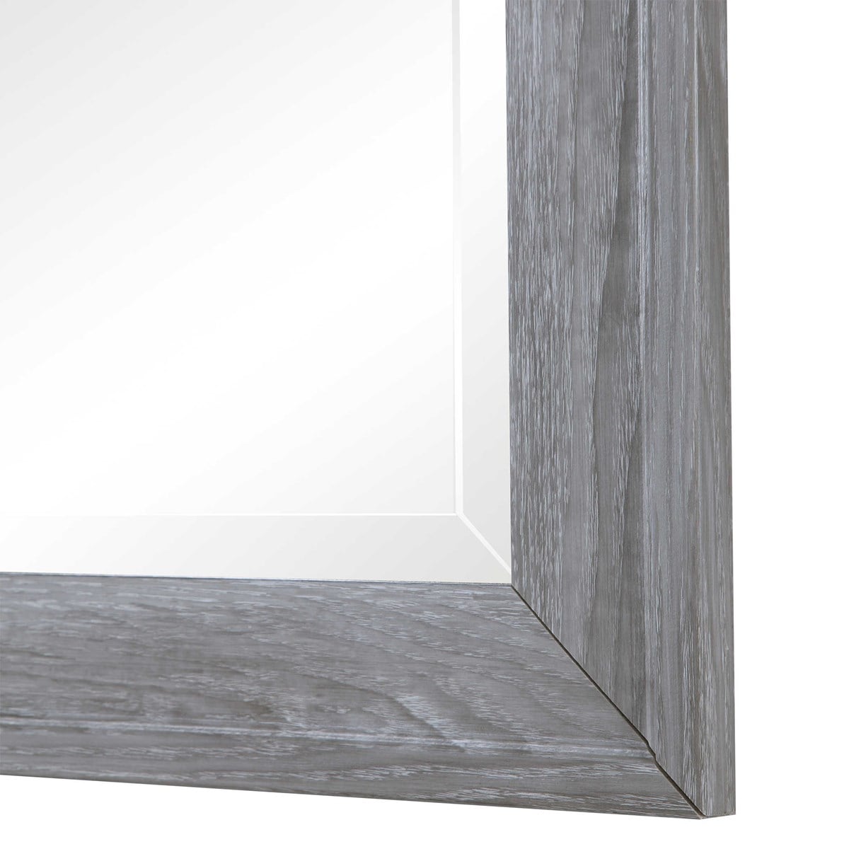 Distressed Gray with Wood Grain Mirror By Modish Store | Mirrors | Modishstore - 6