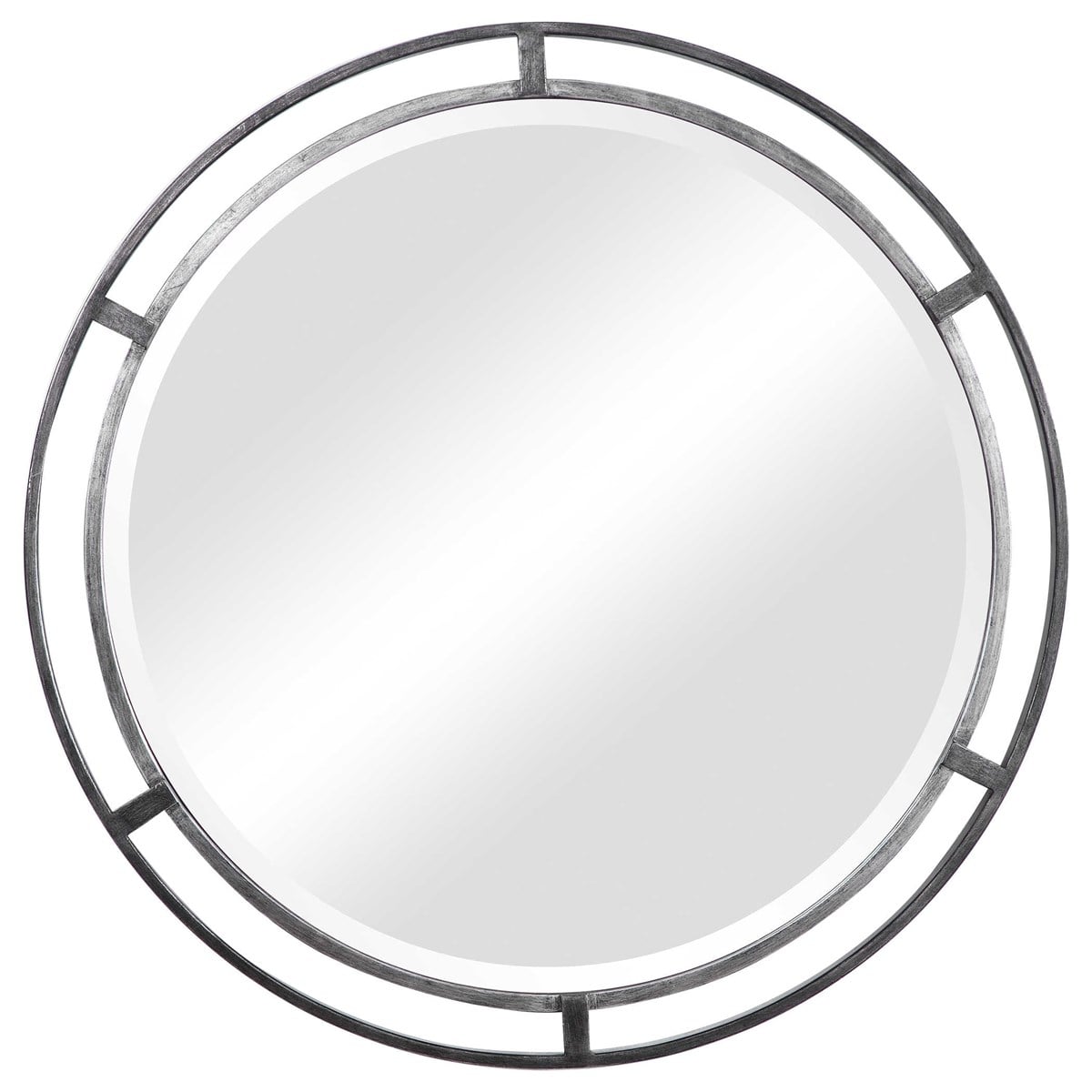 Light Silver Iron 3-dimensional Mirror By Modish Store | Mirrors | Modishstore - 2