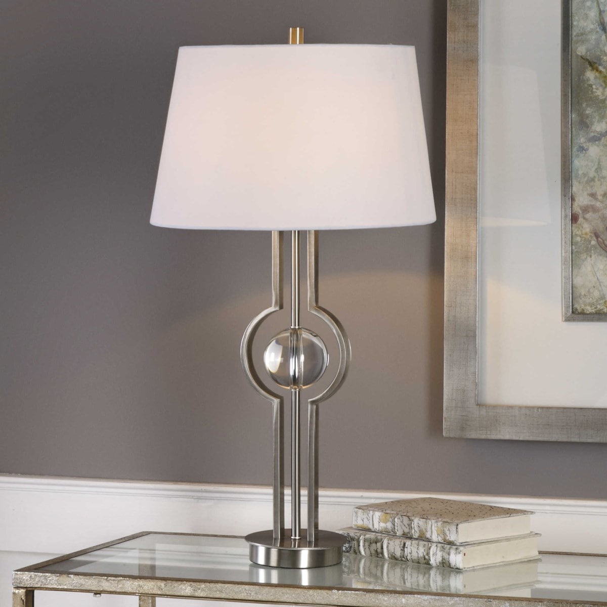 Brushed Nickel Plated Table Lamps by Modish Store | Table Lamps | Modishstore - 3