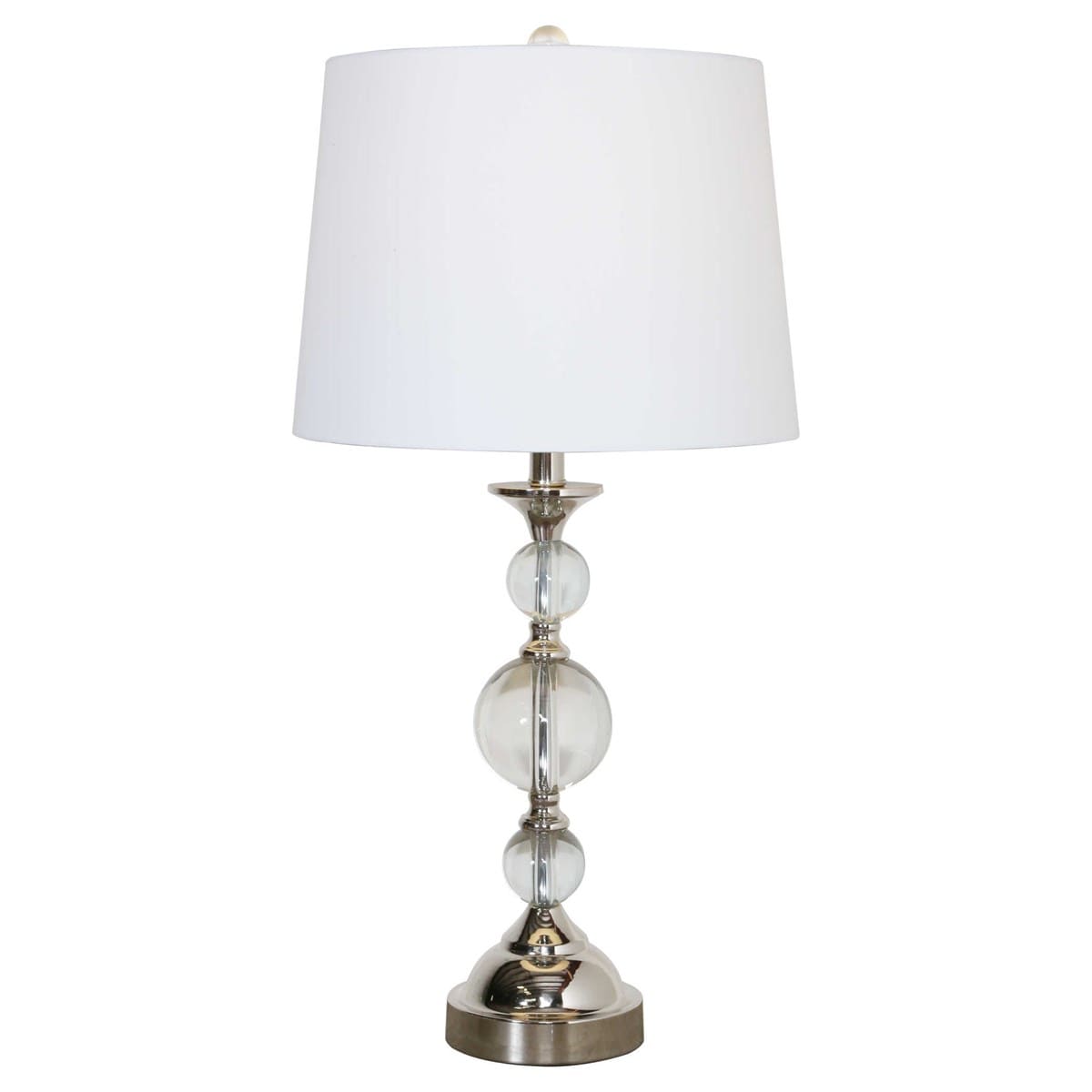 Stacked Crystal with Polished Nickel Plated Table Lamp by Modish Store | Table Lamps | Modishstore