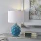 Scalloped Ceramic Light Blue Table Lamps by Modish Store | Table Lamps | Modishstore - 9