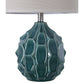 Olive Scalloped Ceramic Gray Table Lamps by Modish Store | Table Lamps | Modishstore - 3