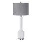 High Gloss white with Brushed Nickel Table Lamp By Modish Store | Table Lamps | Modishstore - 7