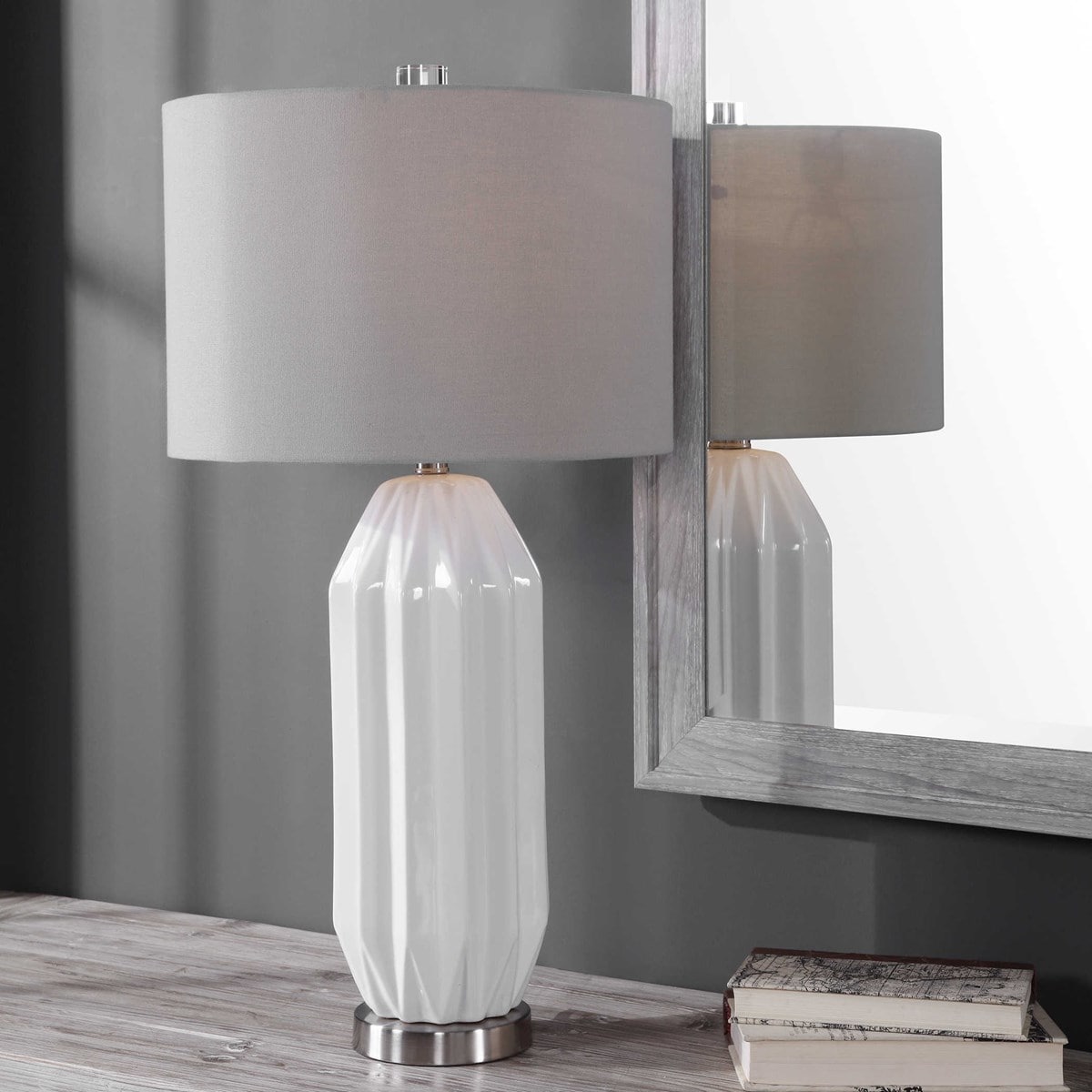 White Ceramic Table Lamp By Modish Store | Table Lamps | Modishstore - 6