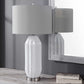 White Ceramic Table Lamp By Modish Store | Table Lamps | Modishstore - 2