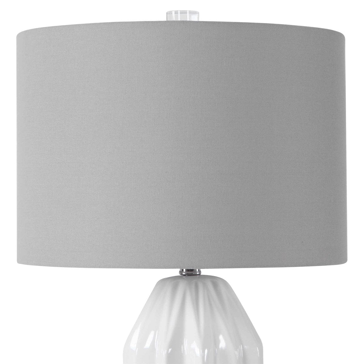 White Ceramic Table Lamp By Modish Store | Table Lamps | Modishstore - 3